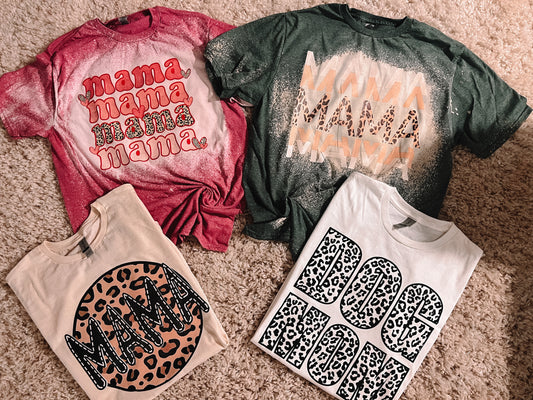 Leopard Mama Bleached Tee