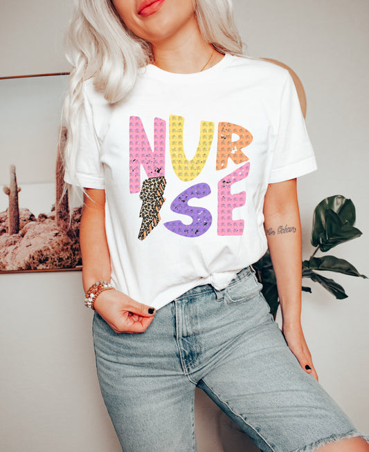 Nurse Lightning Bolt Tee