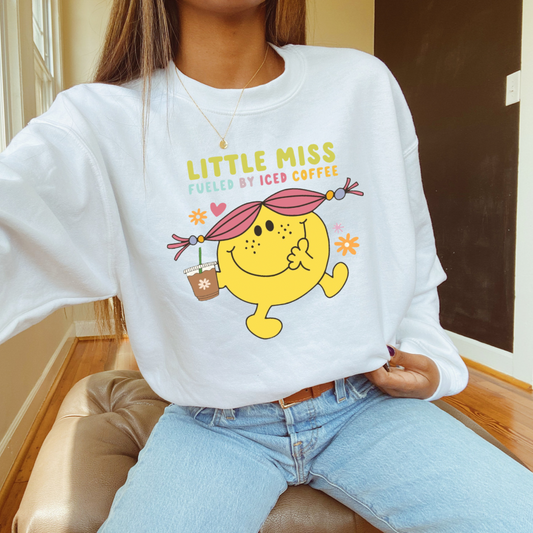 Little Miss Fueled By Iced Coffee Crewneck